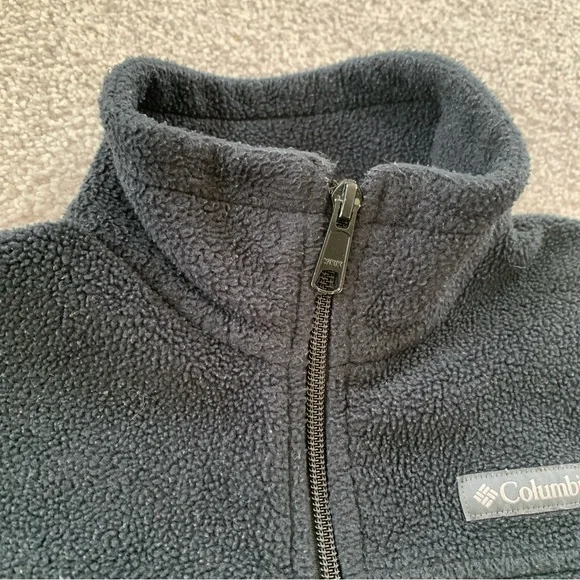 Columbia Fleece Jacket Full Zip Black - Picture 2 of 9